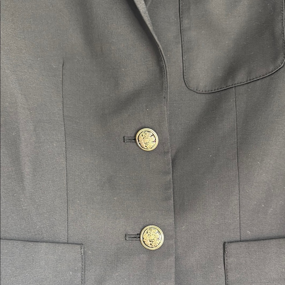 Talula Black Blazer with Notched Lapels and Structured Shoulders - Picture 3 of 9